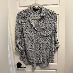 Medium Black and White Blouse